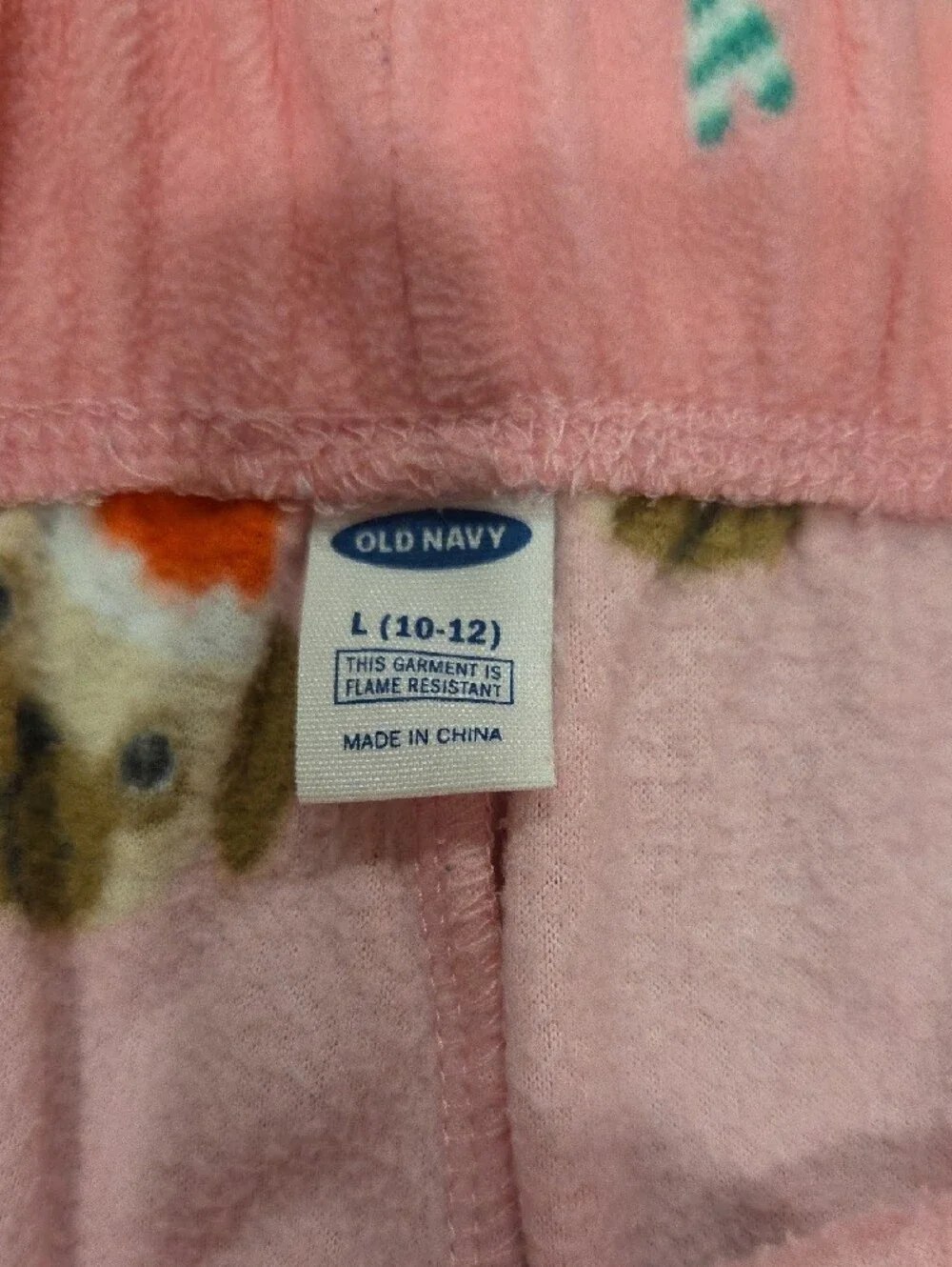 Old Navy Pink Kids Pajama Pants with Holiday Pug Print